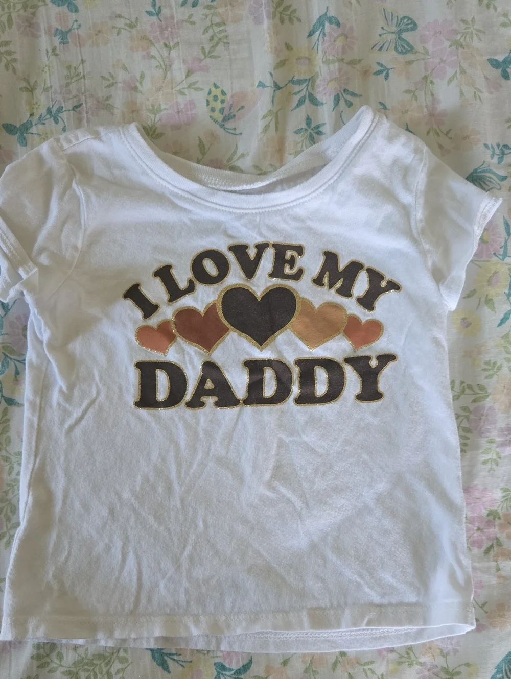 The Children's Place White 'I Love My Daddy' Short Sleeve Tee